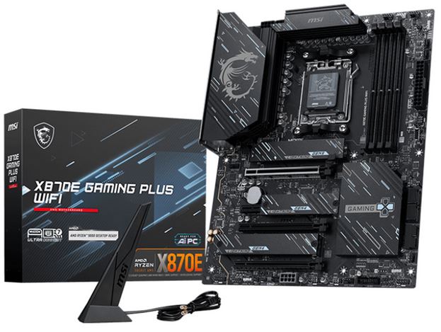 MSI PRO X870E Gaming Plus WIFI X870E DDR5 AMD AM5 Ryzen ATX Motherboard - Click Image to Close